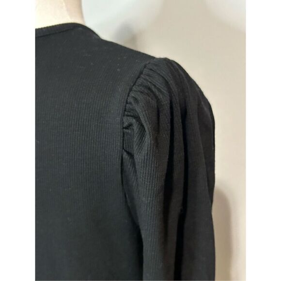 Marine‎ Layer Lexi rib v-neck black top women’s XL NEW - Picture 6 of 12